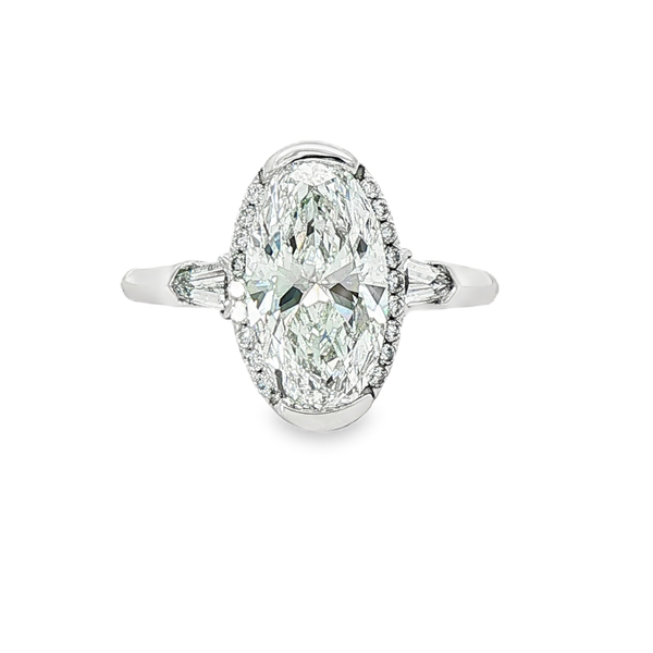 2.41ctw Elongated Oval Engagement Ring Charles Frederick Jewelers Chelmsford, MA
