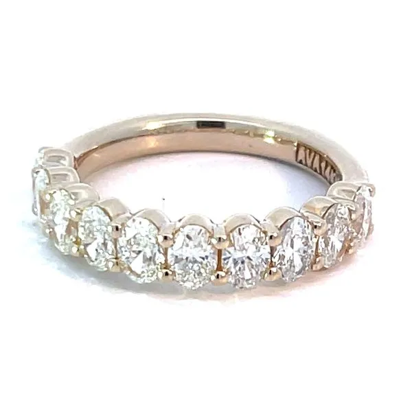 14KY 1.50ctw Oval shared Prong Diamond Band size 5 SI- i G-H