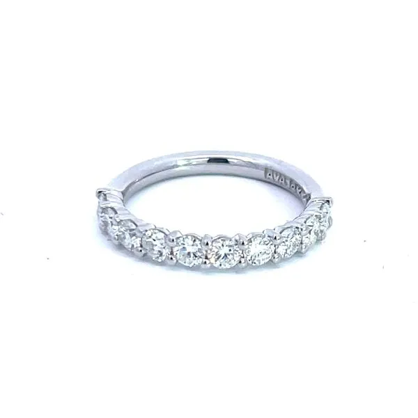 14Kw 1.08 Ct Halfway Natural DIamond Round Cut Wedding Band