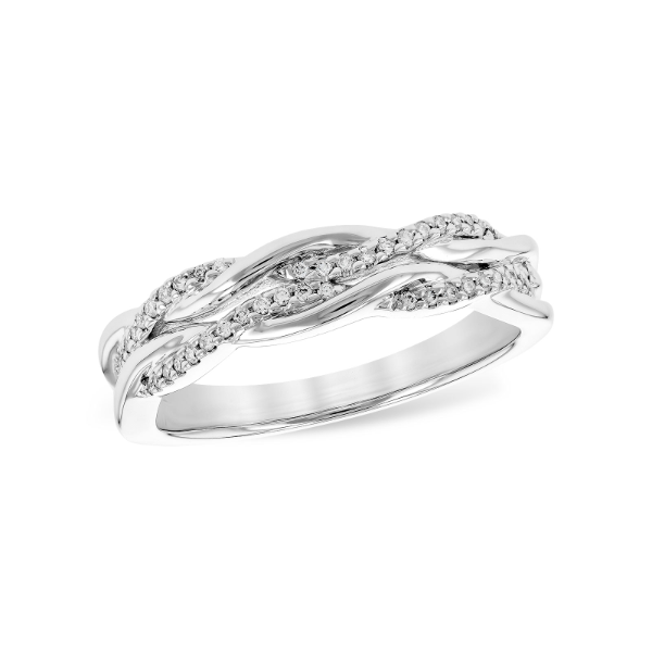 14KW 0.12ctw Diamond Double Twist Band Charles Frederick Jewelers Chelmsford, MA