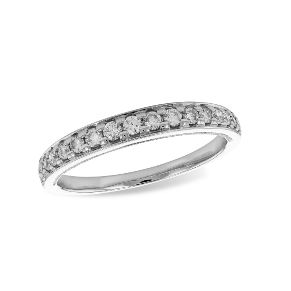 14KW 0.32ctw Diamond Wedding Band Image 2 Charles Frederick Jewelers Chelmsford, MA