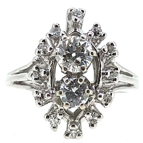 14KW Diamond Cocktail Ring Charles Frederick Jewelers Chelmsford, MA