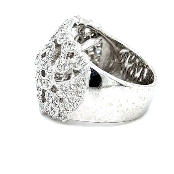 18KW Heavy Cigar Style Diamond Ring Image 2 Charles Frederick Jewelers Chelmsford, MA