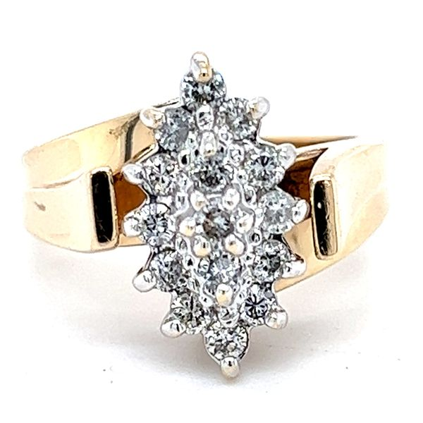 14KY .60ctw Diamond Cluster Ring Charles Frederick Jewelers Chelmsford, MA
