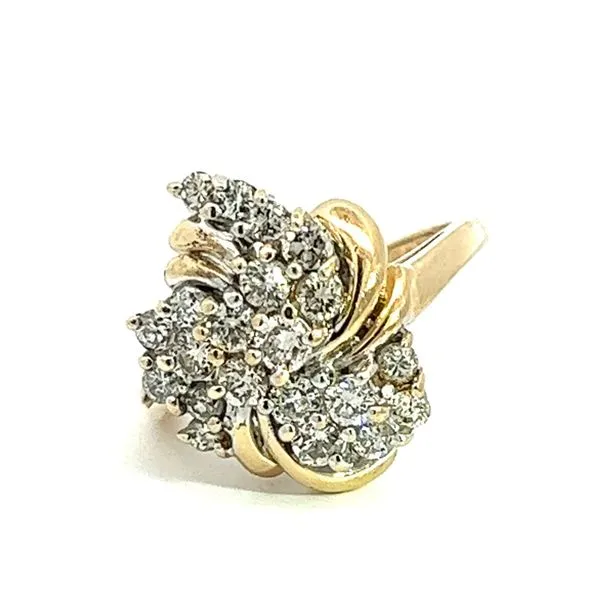 14KY Diamond Cluster Ring Charles Frederick Jewelers Chelmsford, MA