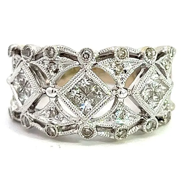 14KW Approximately 1.56ctw Invisible Set Diamond Band Charles Frederick Jewelers Chelmsford, MA