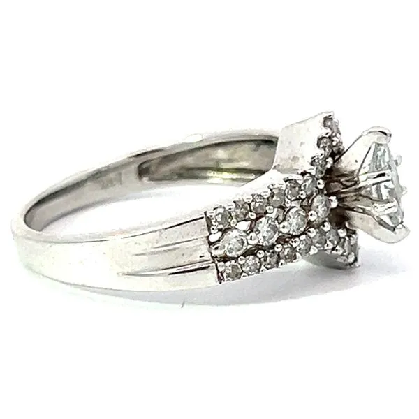 14KW 1.08ctw (.26ct F SI1 Center Marquis) Diamond Fashion Ring Image 2 Charles Frederick Jewelers Chelmsford, MA