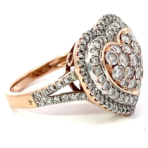 14KR Approximate 1.88ctw Multi Diamond Heart Ring Image 2 Charles Frederick Jewelers Chelmsford, MA