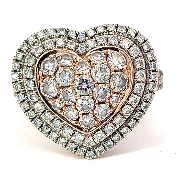 14KR Approximate 1.88ctw Multi Diamond Heart Ring Charles Frederick Jewelers Chelmsford, MA