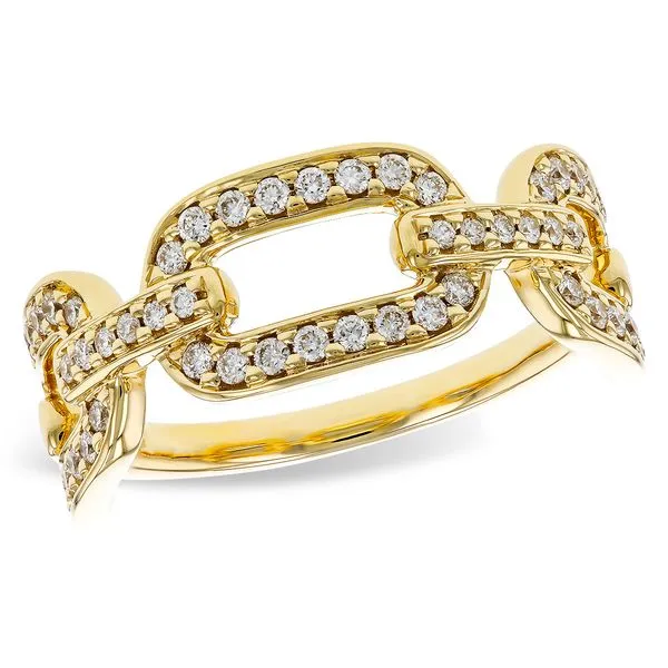 14kt Diamond Chain Link Ring Charles Frederick Jewelers Chelmsford, MA
