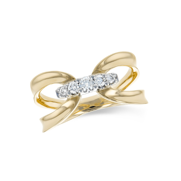 14KY 0.20ctw Diamond Bow Fashion Ring Charles Frederick Jewelers Chelmsford, MA