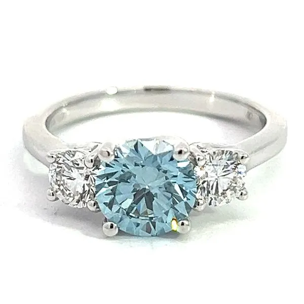 14KW 2.10ctw Blue And White Lab Diamond Ring Charles Frederick Jewelers Chelmsford, MA