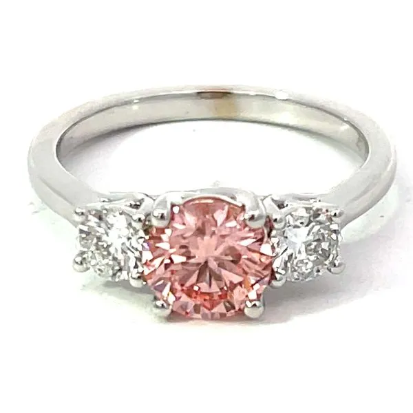 14kt White Gold 1.5cttw Pink Lab Grown Diamond Ring