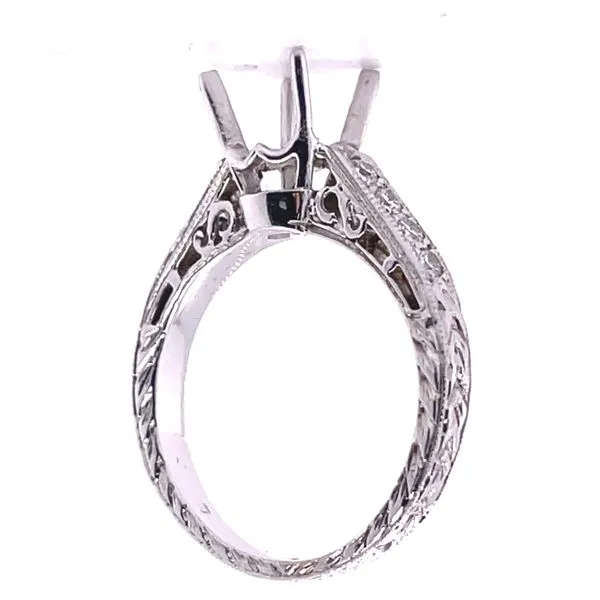 Diamond Engraved Ring Setting