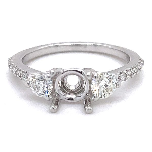 14KW .66ctw Diamond Ring Setting Charles Frederick Jewelers Chelmsford, MA