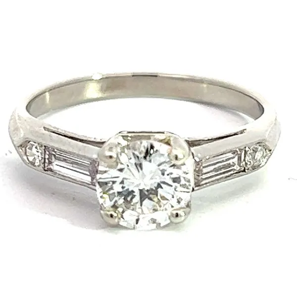 Platinum 1.14ctw (.74ct Center) Diamond Engagement Ring Charles Frederick Jewelers Chelmsford, MA