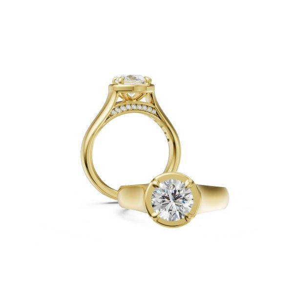 14KY Prong Semi Mount with Hidden Halo 0.09ctw **Center Stone Not included** Charles Frederick Jewelers Chelmsford, MA