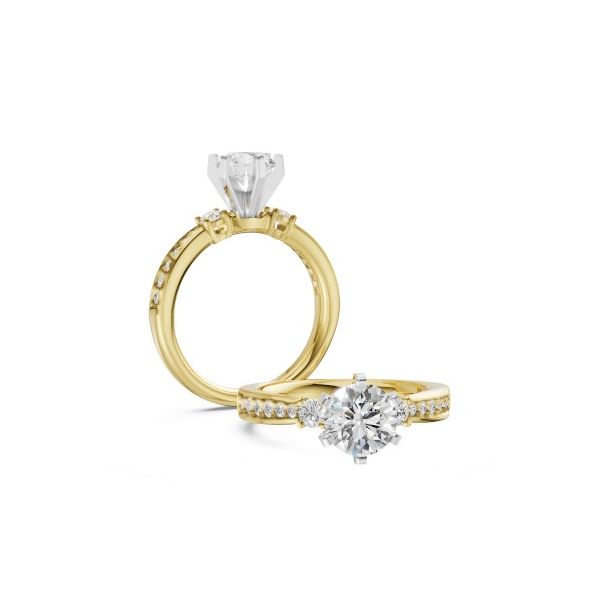 14K Two Toned Semi Mount 0.32ctw **Center Stone Not included** Charles Frederick Jewelers Chelmsford, MA