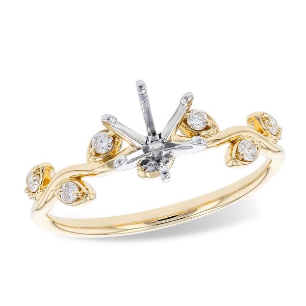 14KY .12ctw Semi Mount with 6 Prong 14KW Head Charles Frederick Jewelers Chelmsford, MA