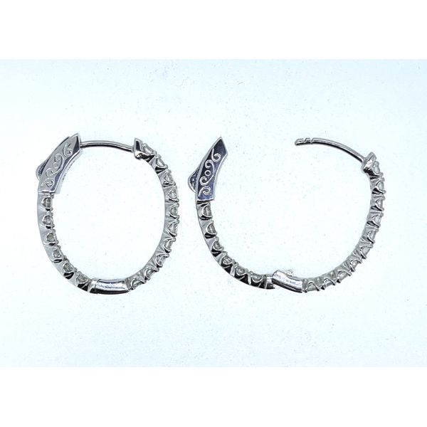 In/Outside Diamond Hoop Earrings Image 2 Charles Frederick Jewelers Chelmsford, MA