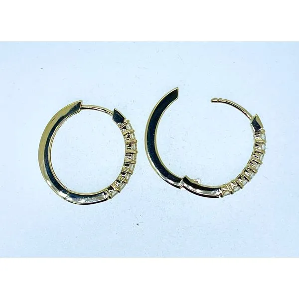 1/2ctw Diamond Hoop Earrings Image 2 Charles Frederick Jewelers Chelmsford, MA