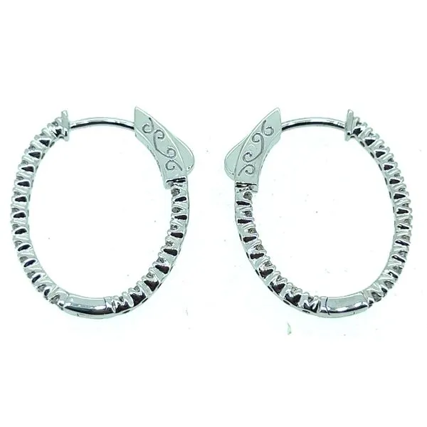 14KW Diamond Hoops Image 2 Charles Frederick Jewelers Chelmsford, MA
