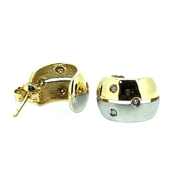 14k TT Diamond Earrings Charles Frederick Jewelers Chelmsford, MA