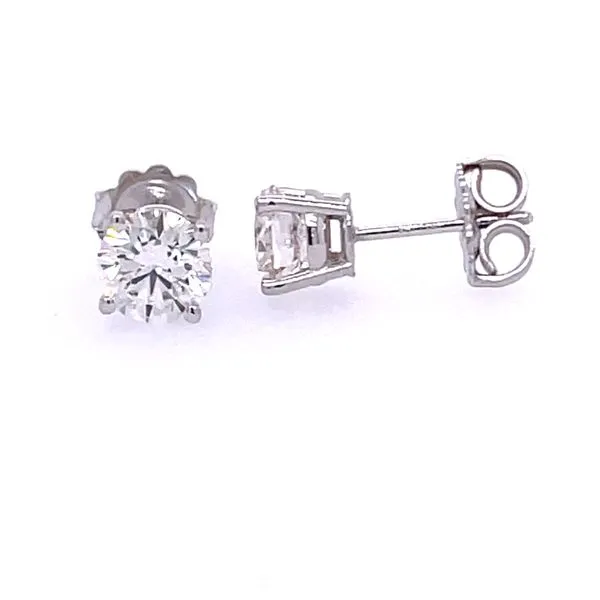 14KW 1.54ctw Lab Grown Diamond Stud Earrings Image 2 Charles Frederick Jewelers Chelmsford, MA