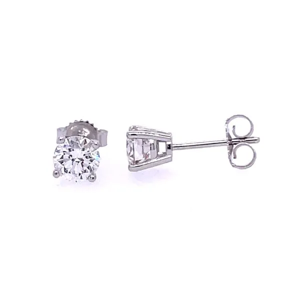 14KW 1.24ctw Lab Grown Diamond Earrings Image 2 Charles Frederick Jewelers Chelmsford, MA