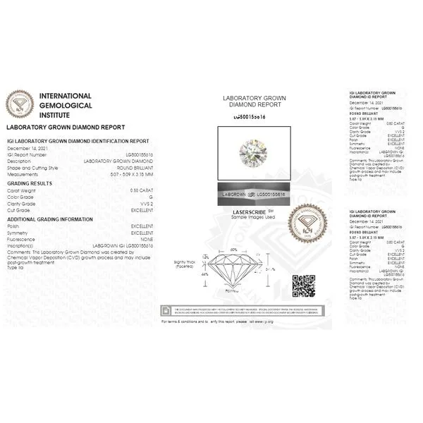 14KW 1.00ctw Lab Grown Diamond Earrings