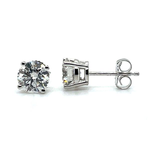 14KW 1.60ctw Lab Grown Diamond Stud Earrings Image 2 Charles Frederick Jewelers Chelmsford, MA