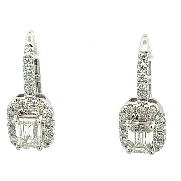 14KW 1.40ctw Lab Diamond Lever Back Earrings Charles Frederick Jewelers Chelmsford, MA