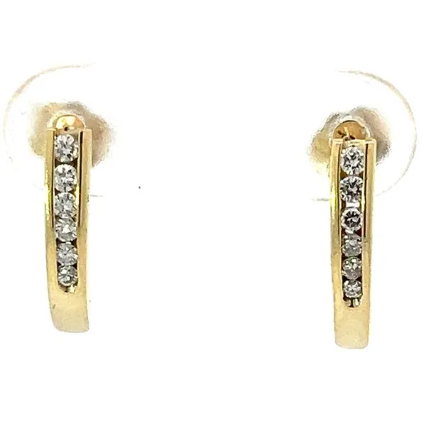 14KY Approximate .22ctw Diamond Line Stud Earrings Charles Frederick Jewelers Chelmsford, MA