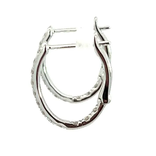 14KW .33ctw Diamond Inside Out Hoops Image 2 Charles Frederick Jewelers Chelmsford, MA