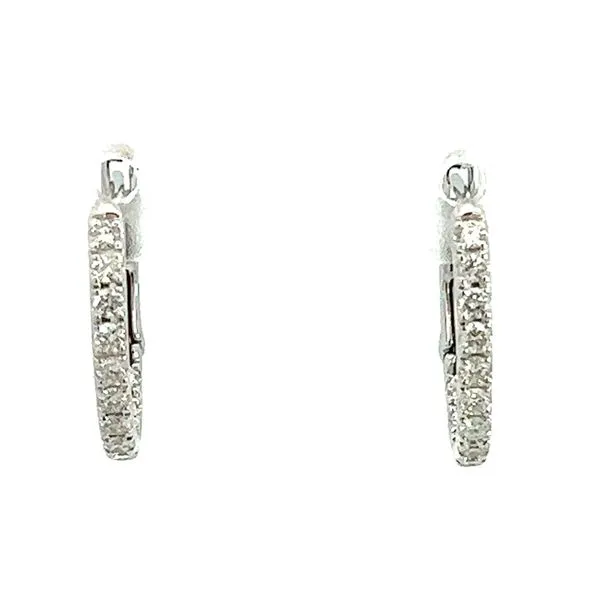 14KW .33ctw Diamond Inside Out Hoops Charles Frederick Jewelers Chelmsford, MA