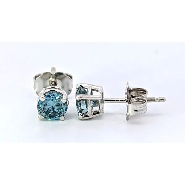 Blue Diamond Studs Charles Frederick Jewelers Chelmsford, MA