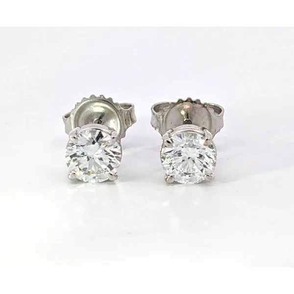14KW Natural Diamond Stud Earrings 1.41ctw G-I SI3-I1