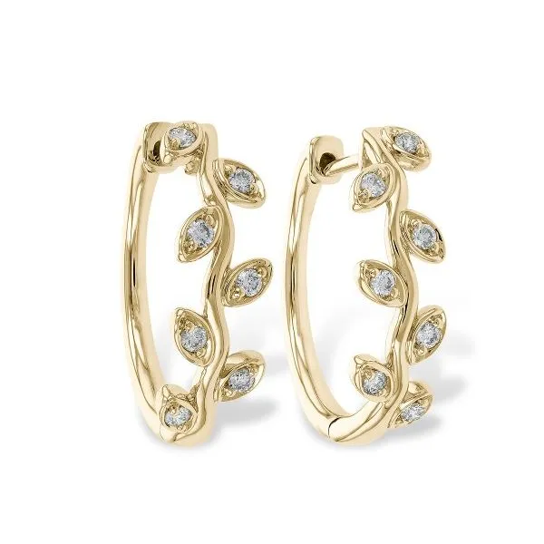 14KY Diamond Hoop Earrings .25ctw