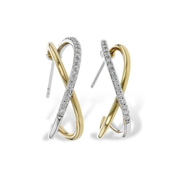 14KY/W Diamond Twist Earrings .50ctw
