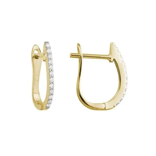14K YG Diamond Huggie Style Earring Charles Frederick Jewelers Chelmsford, MA