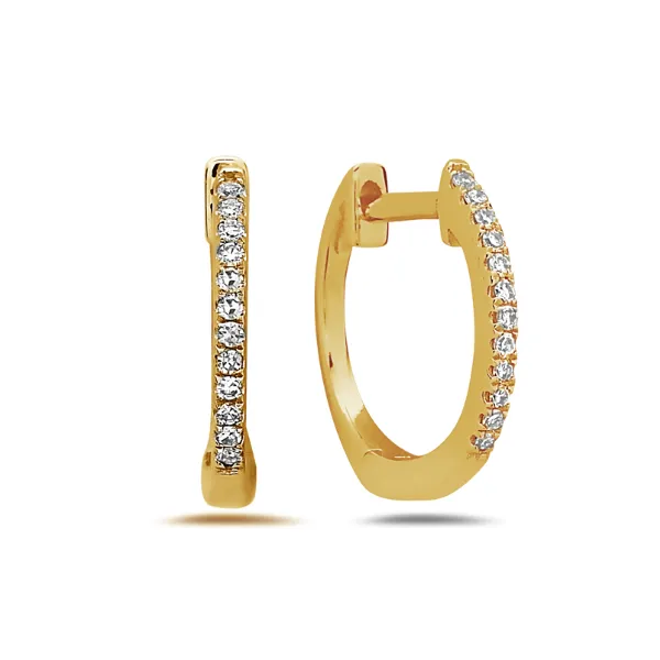 14ky Diamond Huggie Hoops Charles Frederick Jewelers Chelmsford, MA