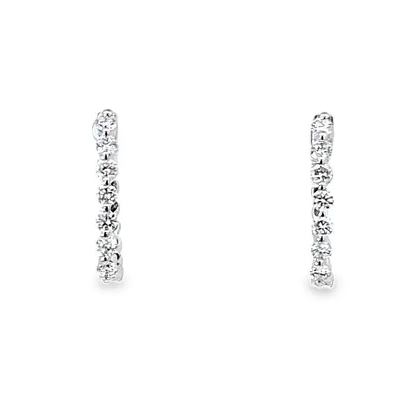 14kw Diamond Hoops Earrings Image 2 Charles Frederick Jewelers Chelmsford, MA