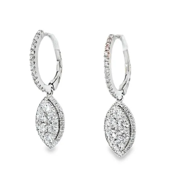18kt Diamond Drop Earrings Image 2 Charles Frederick Jewelers Chelmsford, MA