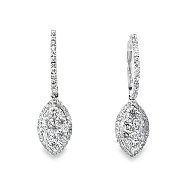 18kt Diamond Drop Earrings Charles Frederick Jewelers Chelmsford, MA