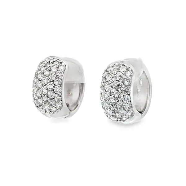 14kw Huggie Diamond Hoops Charles Frederick Jewelers Chelmsford, MA