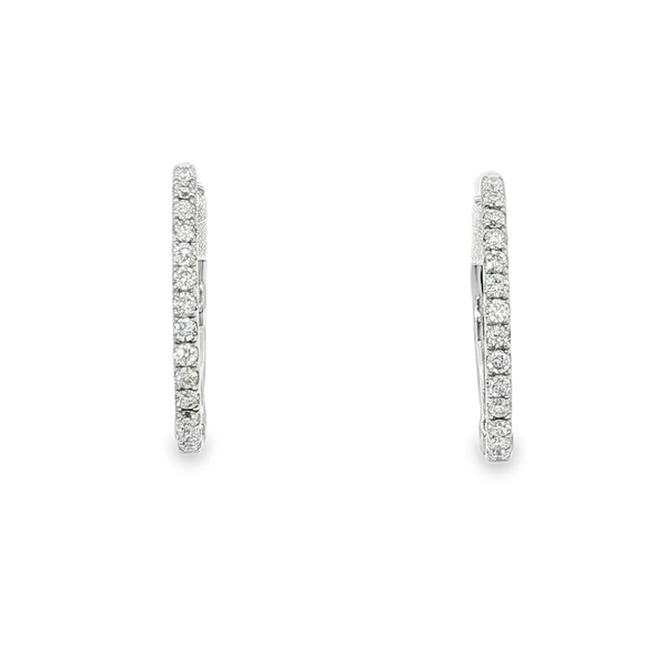 .25ctw Diamond Hoop Earrings Image 2 Charles Frederick Jewelers Chelmsford, MA