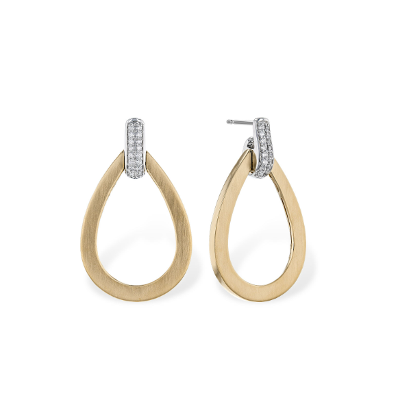 14K Two Toned 0.25ctw Diamond Earrings Charles Frederick Jewelers Chelmsford, MA