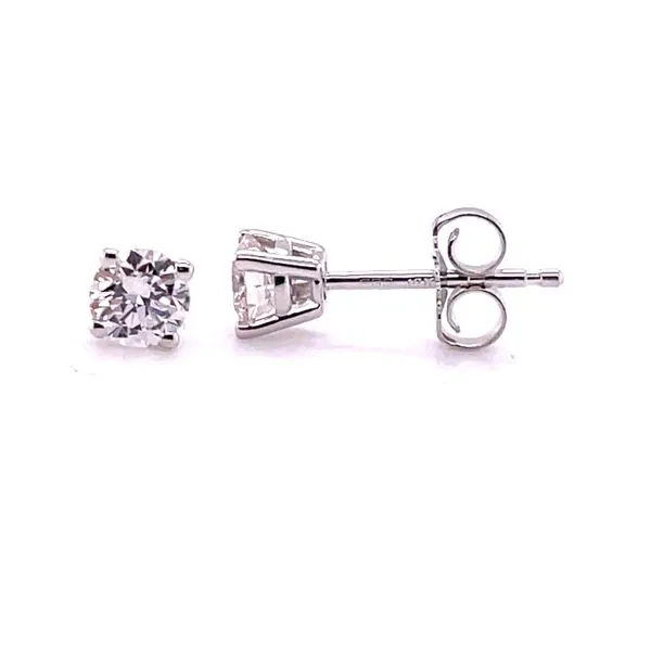 14KW 1/2ctw Lab Grown Diamond Stud Earrings Image 2 Charles Frederick Jewelers Chelmsford, MA