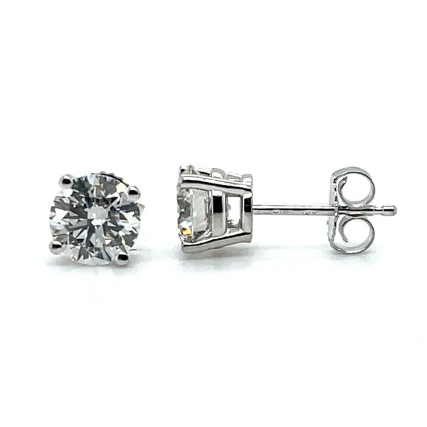 14KW 1.59 ctw Lab Grown Diamond Stud Earrings Image 2 Charles Frederick Jewelers Chelmsford, MA