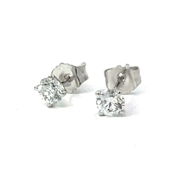 14k White Gold Lab Grown Diamond Stud Earrings .50cttw Charles Frederick Jewelers Chelmsford, MA